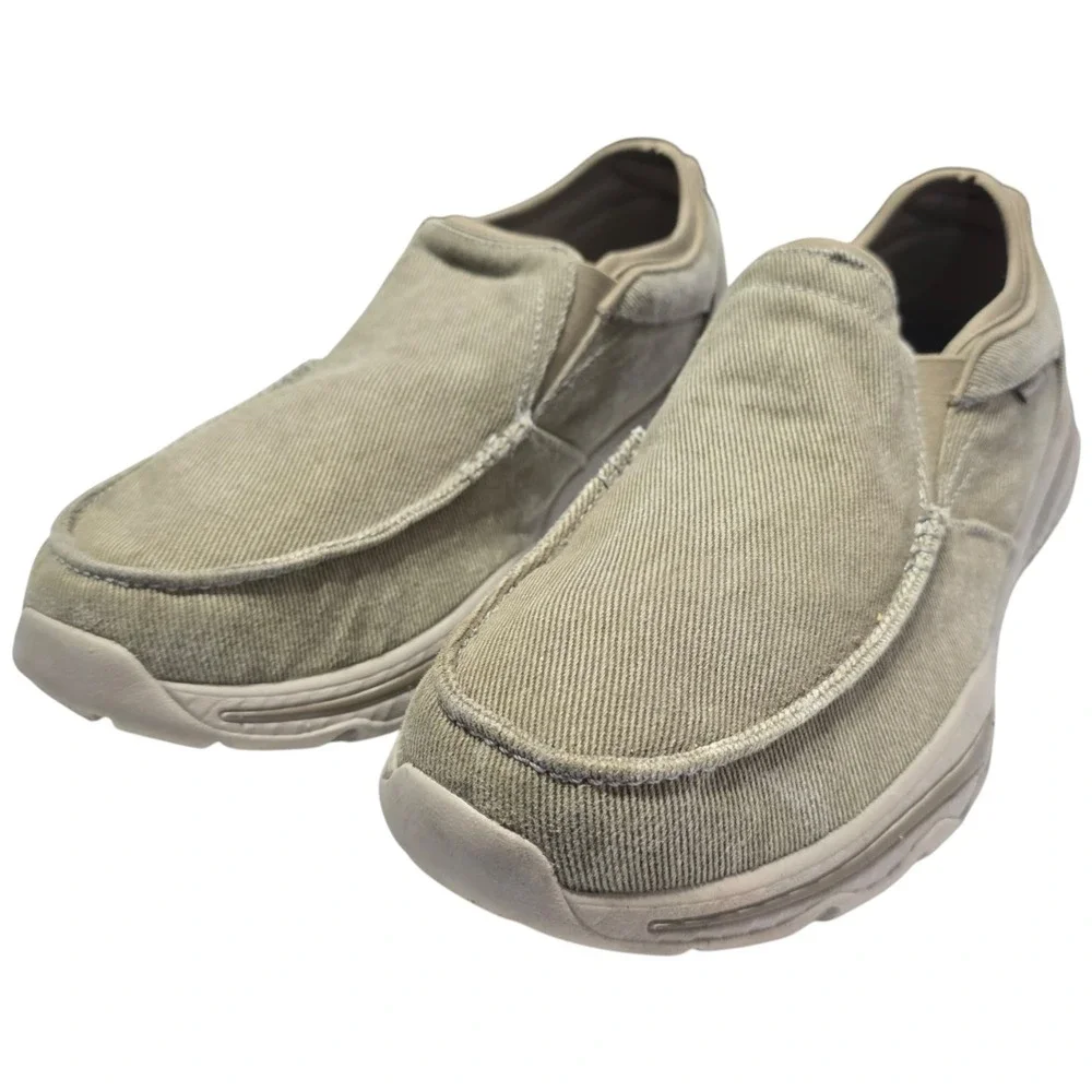 Skechers Mens Relaxed Fit Slipins Shoes Taupe Extra Wide Slip On Size 9